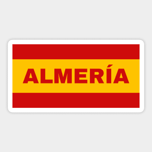 Almería City in Spanish Flag Colors Sticker